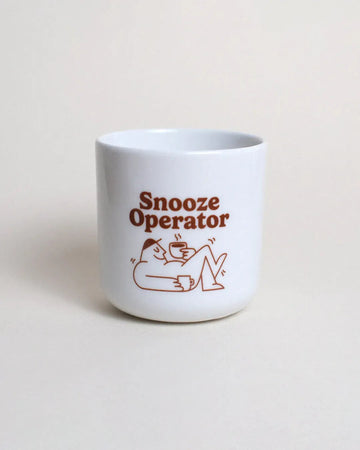 studio ciao - SNOOZE OPERATOR Porzellanbecher - Kaffee - und Teetasse - ROSA ECK Concept Store