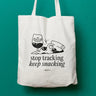 studio ciao - STOP TRACKING, KEEP SNACKING Jutebeutel - Tasche - ROSA ECK Concept Store