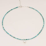 Studio Toto Nono - AMAZONITE Necklace - ROSA ECK - Silber, ,