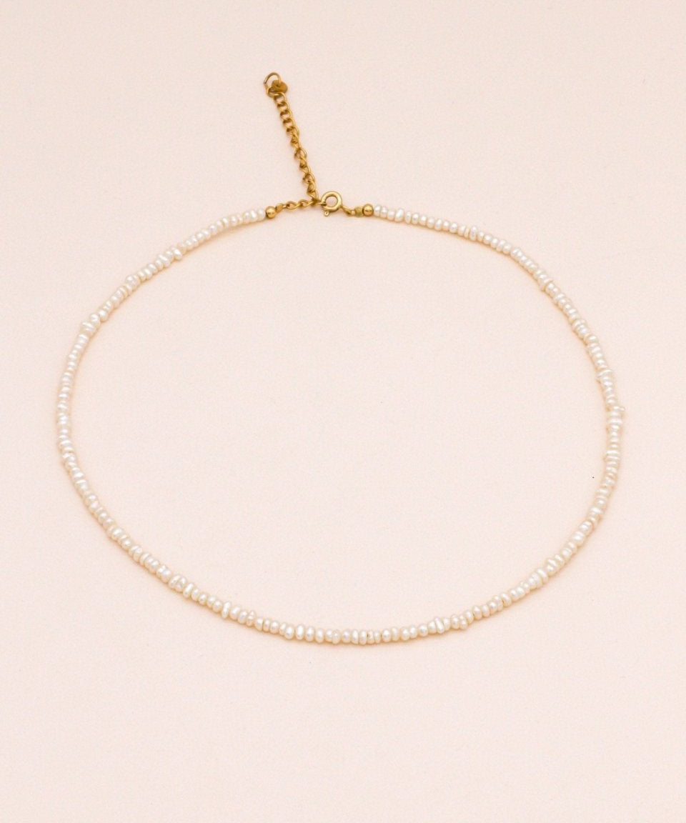 Studio Toto Nono - MINI PEARL Necklace - ROSA ECK - Gold, ,