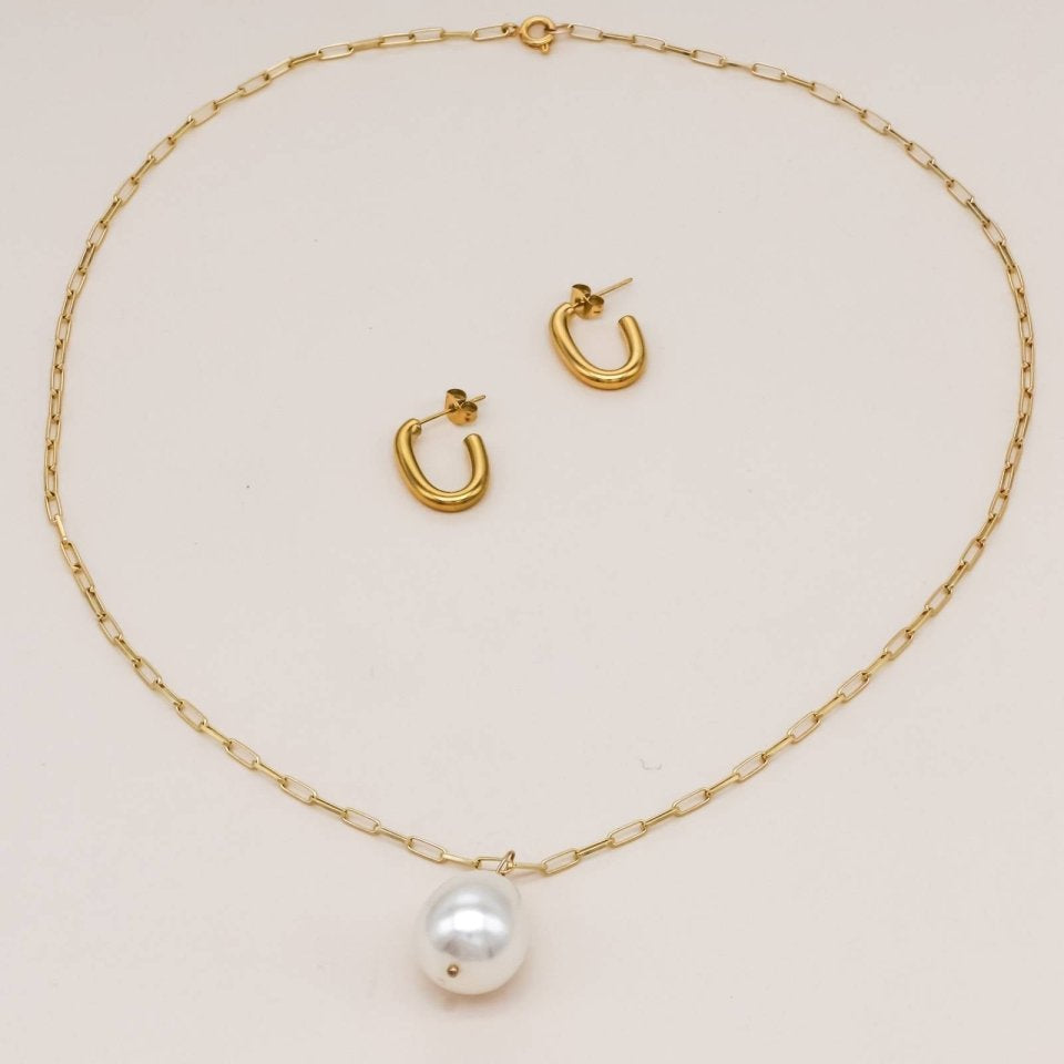 Studio Toto Nono - OVAL SIMPLE X GOLDEN DISCO Set - ROSA ECK - Gold, ,