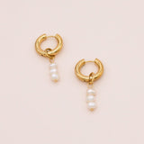 Studio Toto Nono - TRIPLE PEARL Hoops - ROSA ECK - , ,