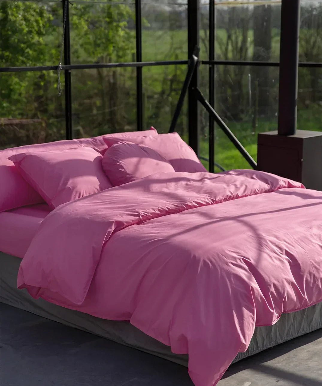 SUITE702 - Bettbezug aus Bio-Baumwolle • Pink Candy - ROSA ECK
