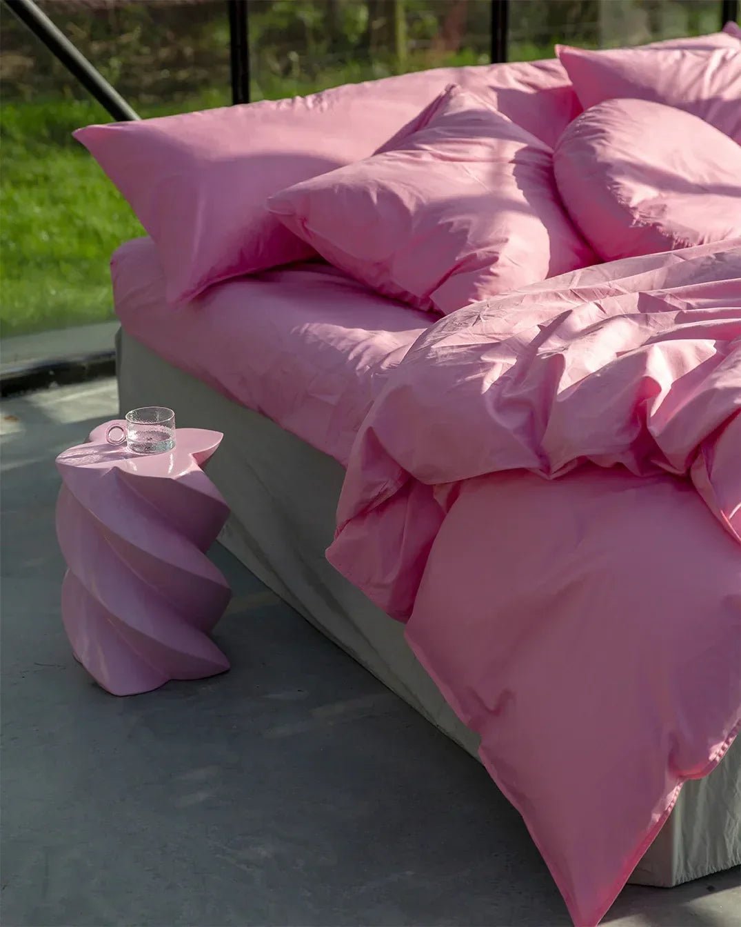 SUITE702 - Bettbezug aus Bio-Baumwolle • Pink Candy - ROSA ECK