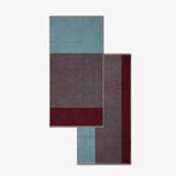 BLEND Handtuch-Set (2 Stk.) • Sky Blue-Bordeaux