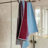 BLEND Handtuch-Set (2 Stk.) • Sky Blue-Bordeaux