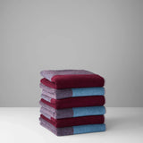 BLEND Handtuch-Set (2 Stk.) • Sky Blue-Bordeaux