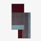 BLEND Handtuch-Set (2 Stk.) • Sky Blue-Bordeaux
