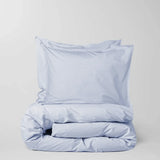 Gestreifter Bettbezug aus Bio-Baumwolle (135 x 200 cm) • Blue-Ecru