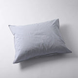 Gestreifter Kissenbezug aus Bio-Baumwolle (80 x 80 cm) • Blue-Ecru