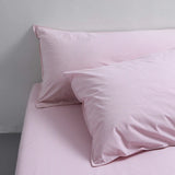 Gestreifter Kissenbezug aus Bio-Baumwolle (80 x 80 cm) • Pink-Ecru