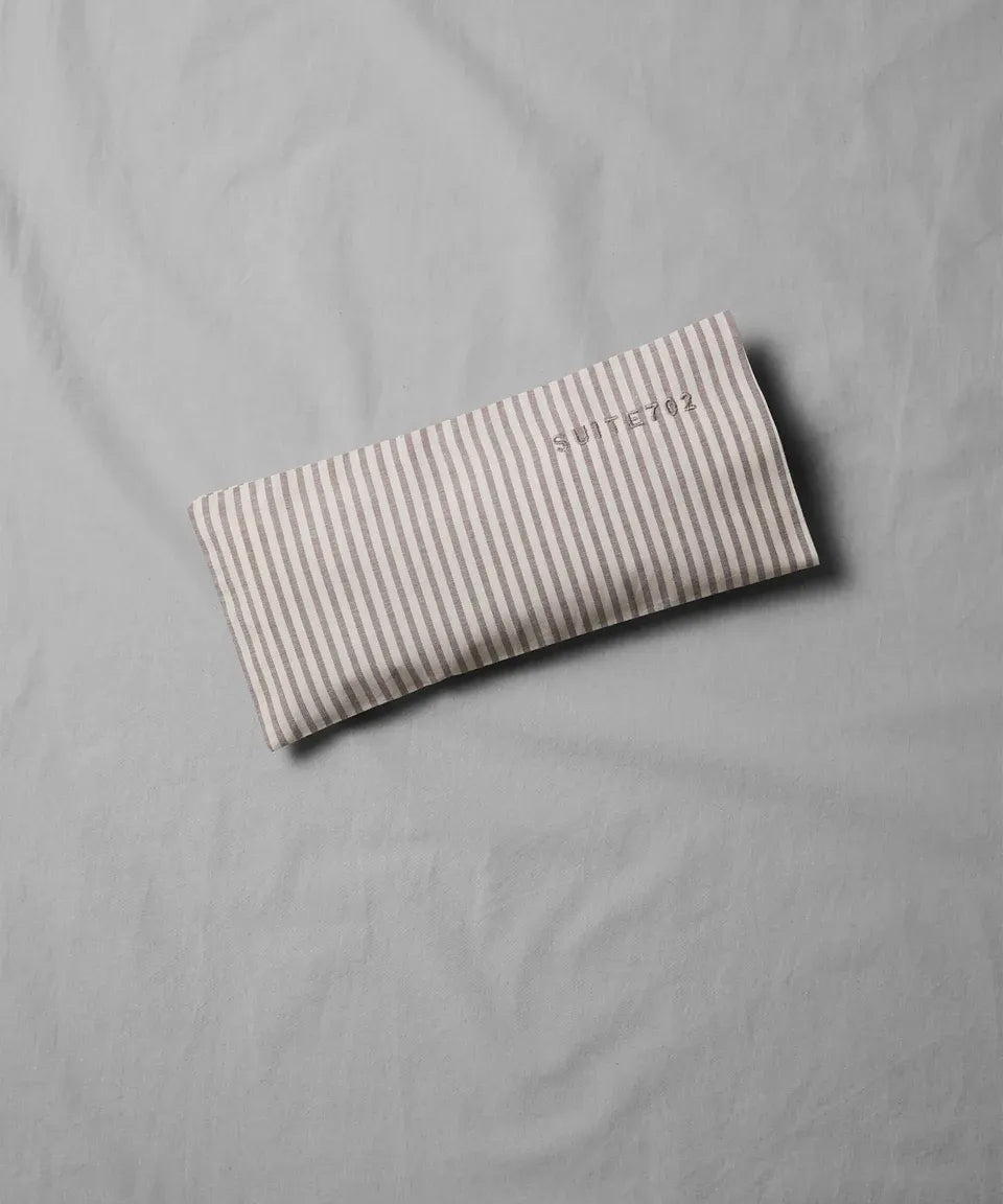 SUITE702 - Gestreiftes Augenkissen • Brown - Ecru - Eye Pillow - ROSA ECK