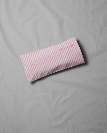 SUITE702 - Gestreiftes Augenkissen • Pink - Ecru - Eye Pillow - ROSA ECK