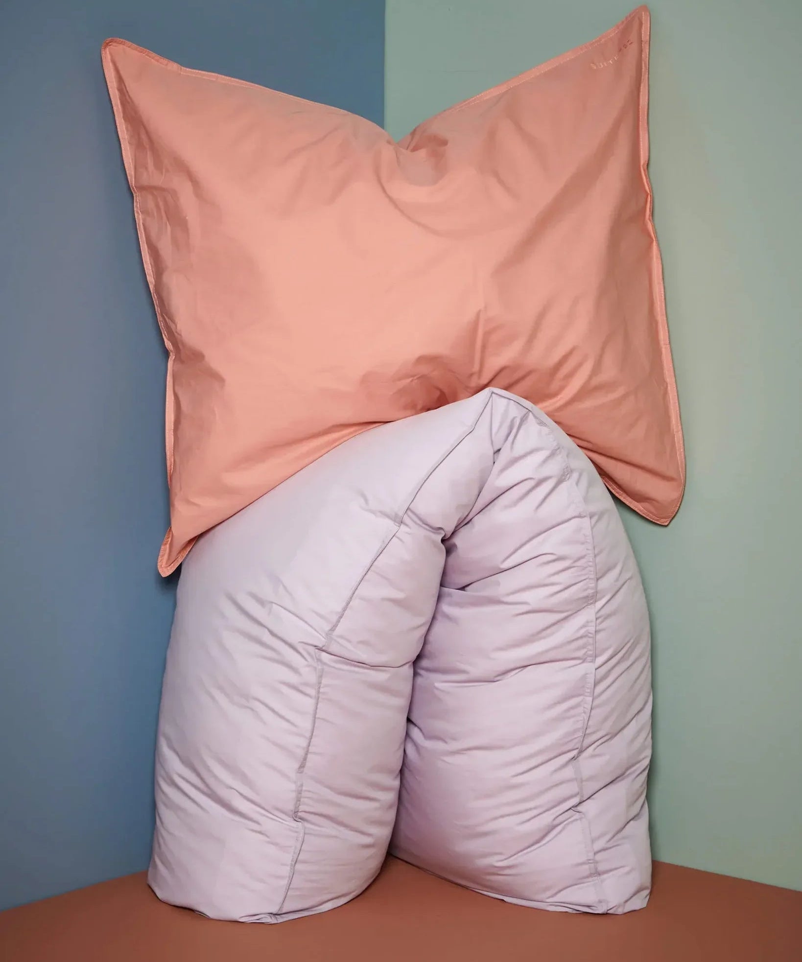 SUITE702 - Kissenbezug aus Bio-Baumwolle (80 x 80 cm) • Dusty Rose - ROSA ECK