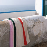 MARTENS & MARTENS Strandtuch (90 x 180 cm) • Red-Dark Green-Toffee-Pink