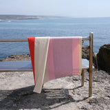 MARTENS & MARTENS Strandtuch (90 x 180 cm) • Red-Dark Green-Toffee-Pink