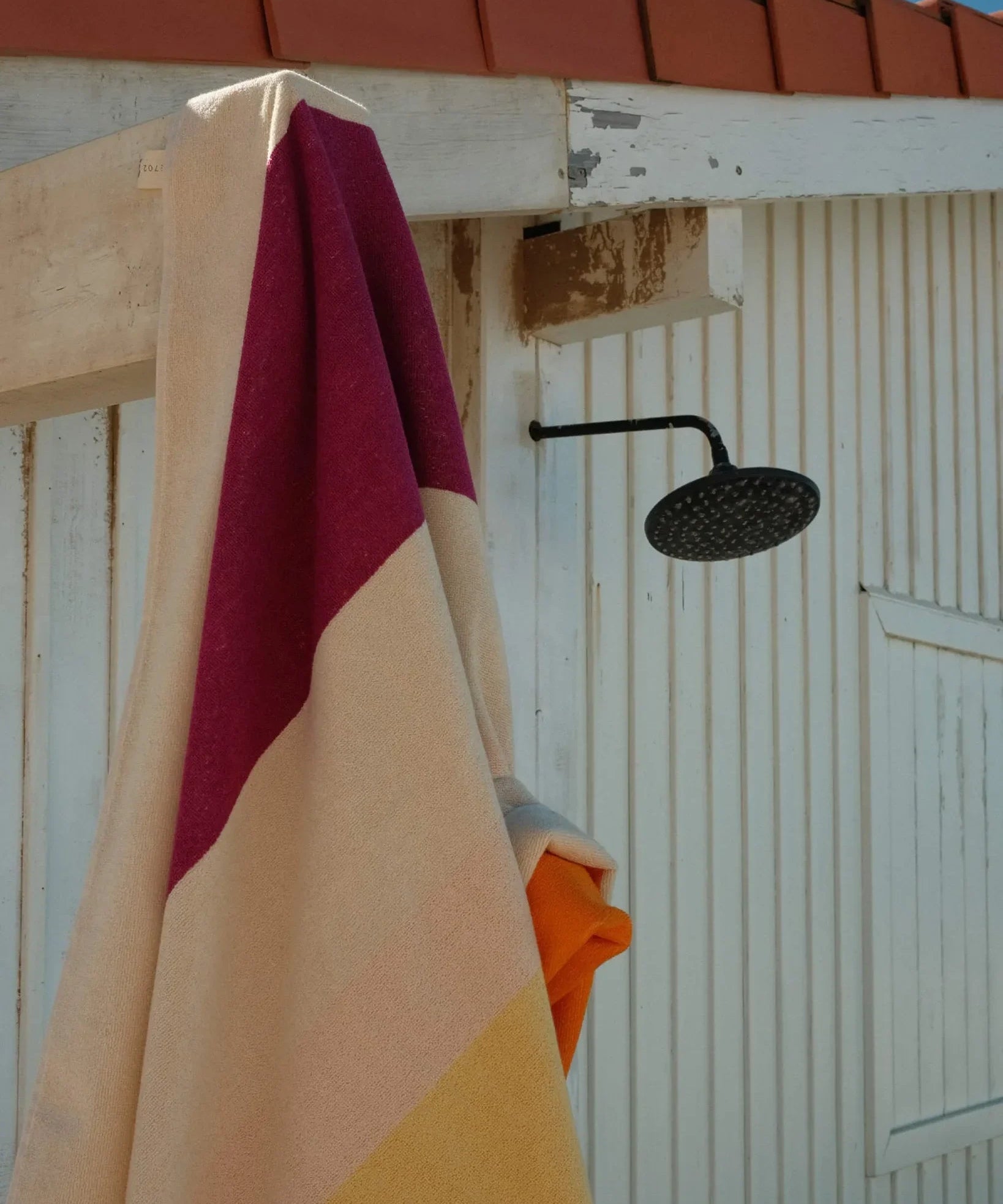 SUITE702 - MARTENS & MARTENS Strandtuch (90 x 180 cm) • Yellow-Fuchsia-Orange-Olive - ROSA ECK
