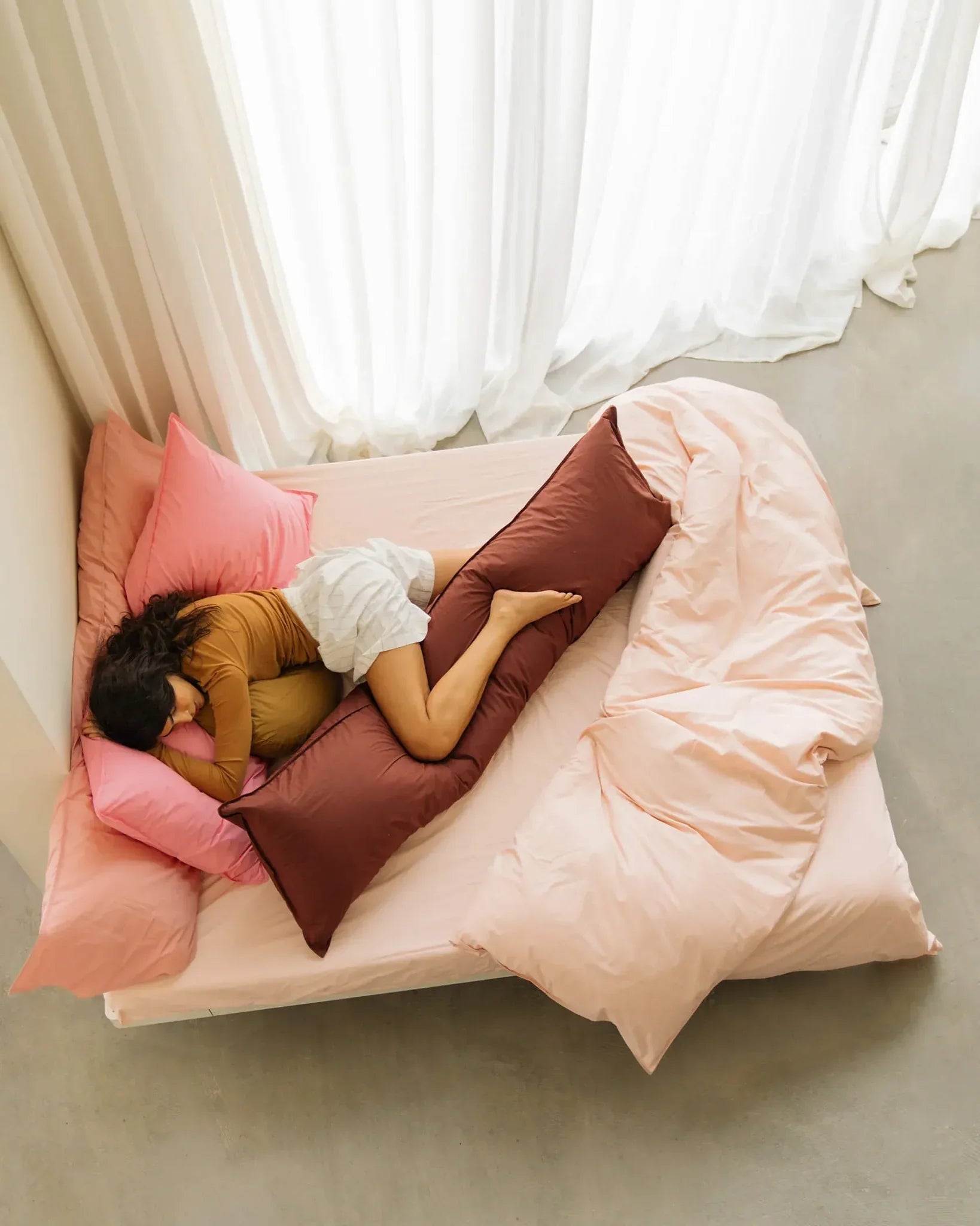 SUITE702 - Spannbettlaken aus Bio-Baumwolle • Blush - ROSA ECK