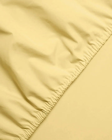 SUITE702 - Spannbettlaken aus Bio-Baumwolle • Butter Yellow - ROSA ECK