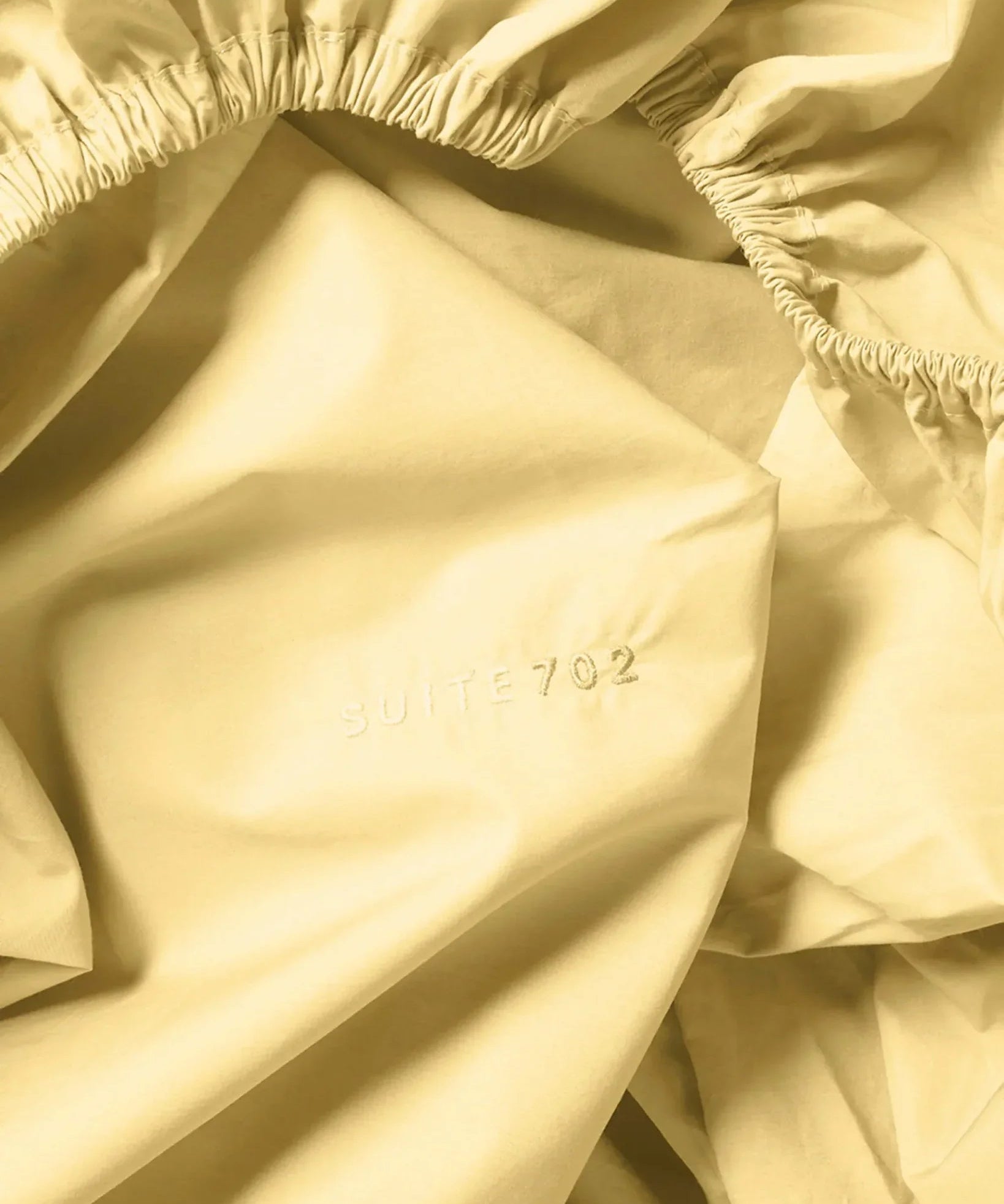 SUITE702 - Spannbettlaken aus Bio-Baumwolle • Butter Yellow - ROSA ECK