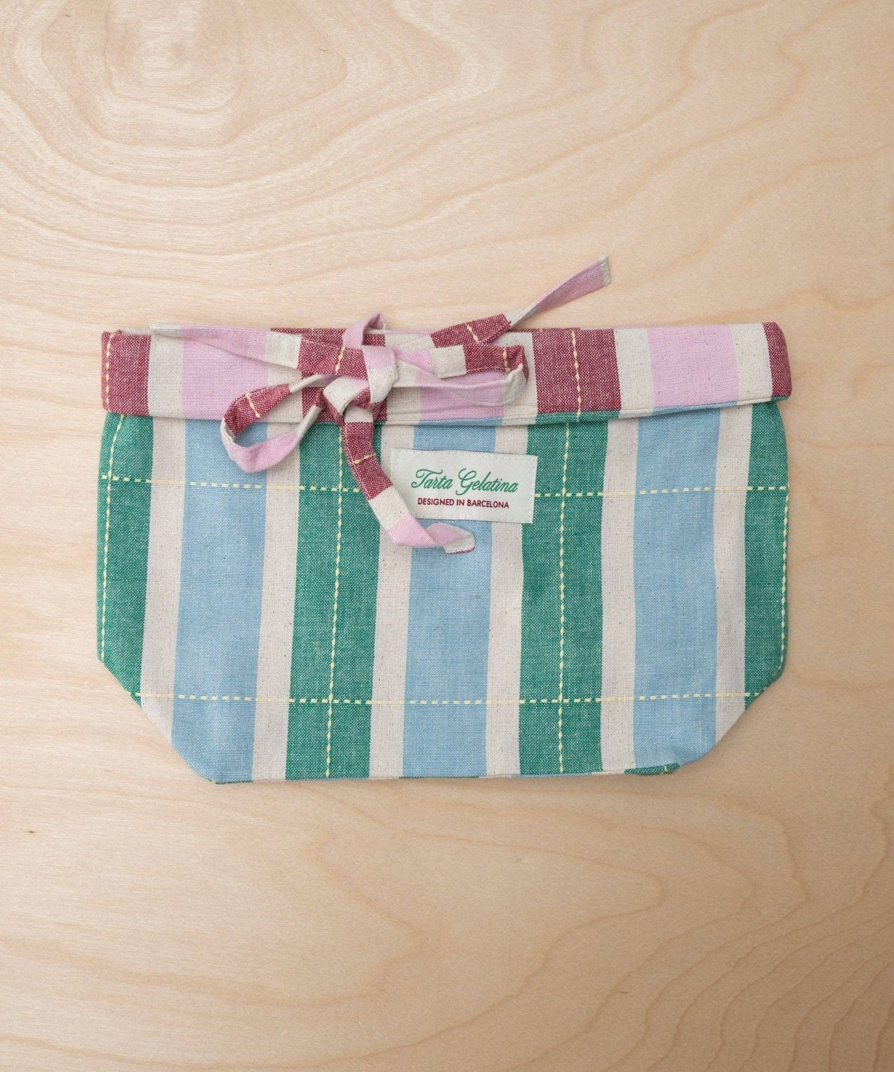 Tarta Gelatina - Brot - Tasche mit Streifen in Rosa/Grün/Blau - ROSA ECK