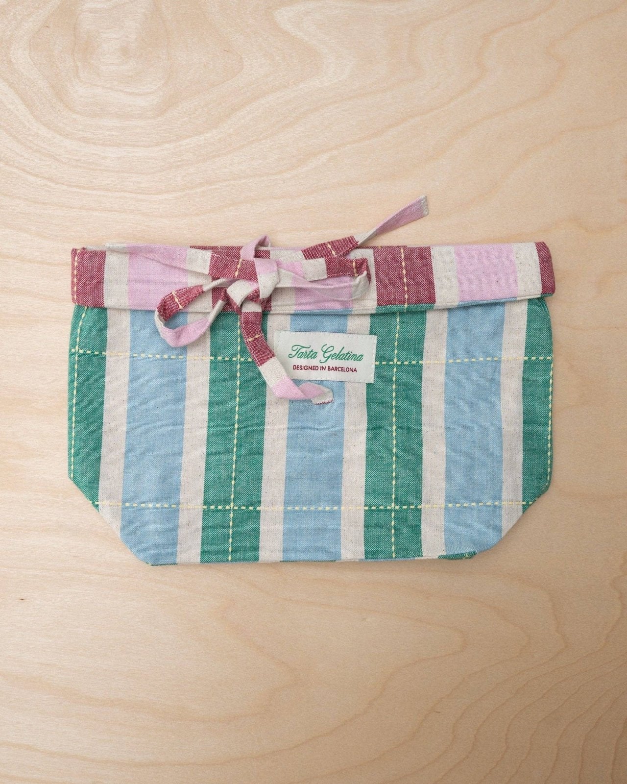 Tarta Gelatina - Brot - Tasche mit Streifen in Rosa/Grün/Blau - ROSA ECK