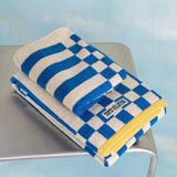 Tarta Gelatina - CLUBHOUSE Handtuch mit Streifen • Blau - Handtuch - ROSA ECK Concept Store