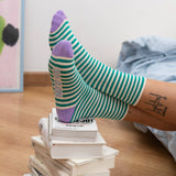 Tarta Gelatina - Gestreifte Socken • Aubergine Garden - ROSA ECK