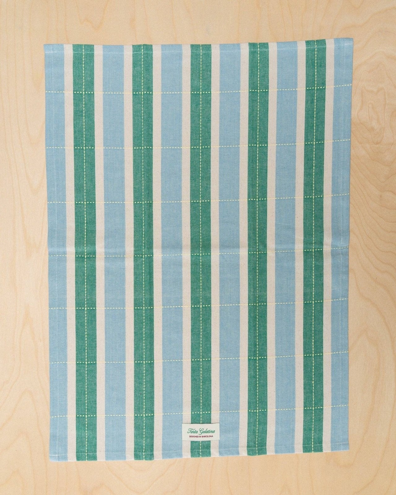 Tarta Gelatina - Gestreiftes Geschirrtuch • Grün/Blau - Sofadecke - ROSA ECK