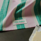 Tarta Gelatina - Gestreiftes Geschirrtuch • Grün/Rosa - Sofadecke - ROSA ECK