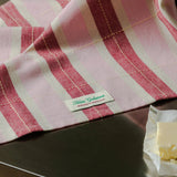 Tarta Gelatina - Gestreiftes Geschirrtuch • Rot/Rosa - Sofadecke - ROSA ECK