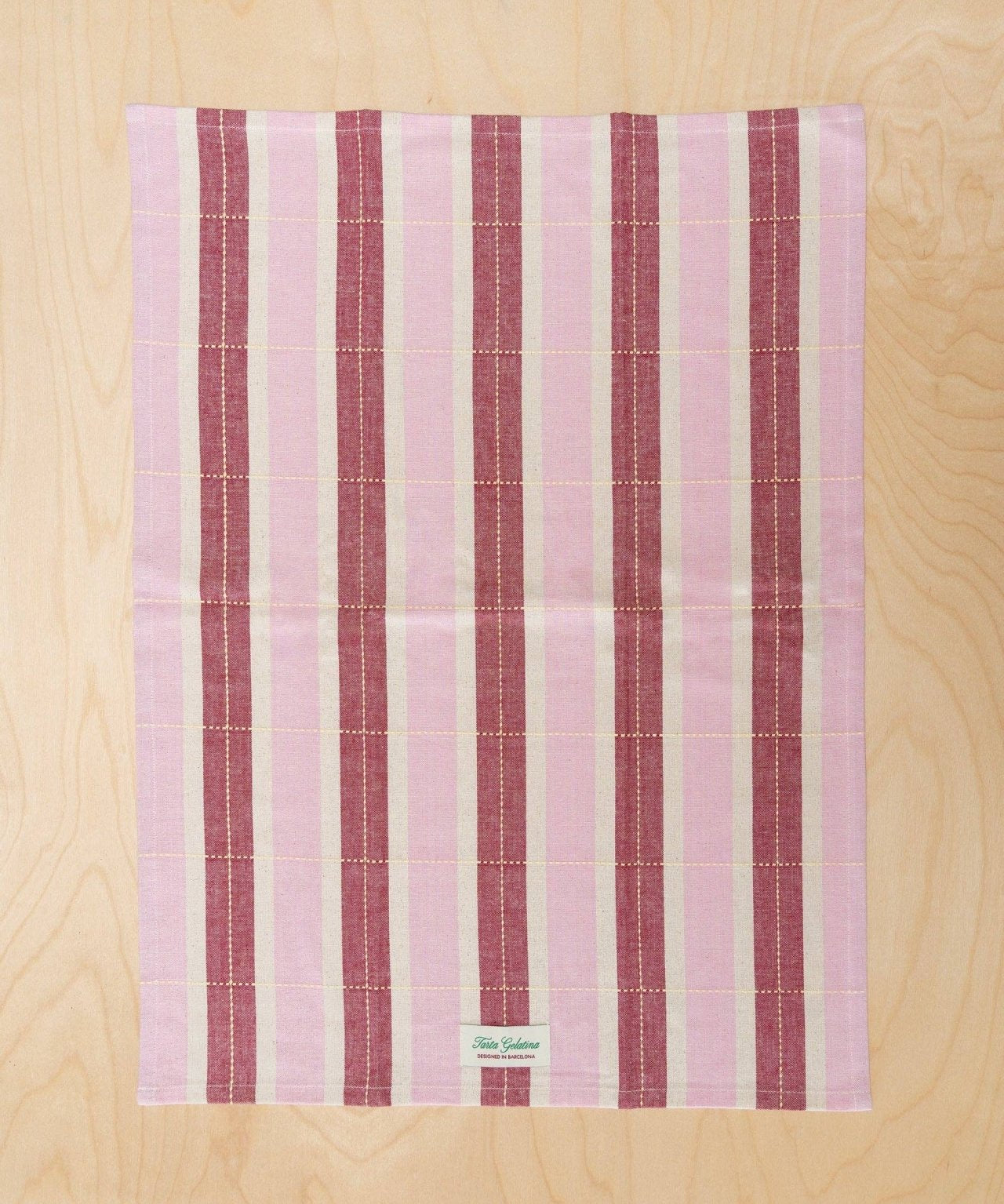 Tarta Gelatina - Gestreiftes Geschirrtuch • Rot/Rosa - Sofadecke - ROSA ECK