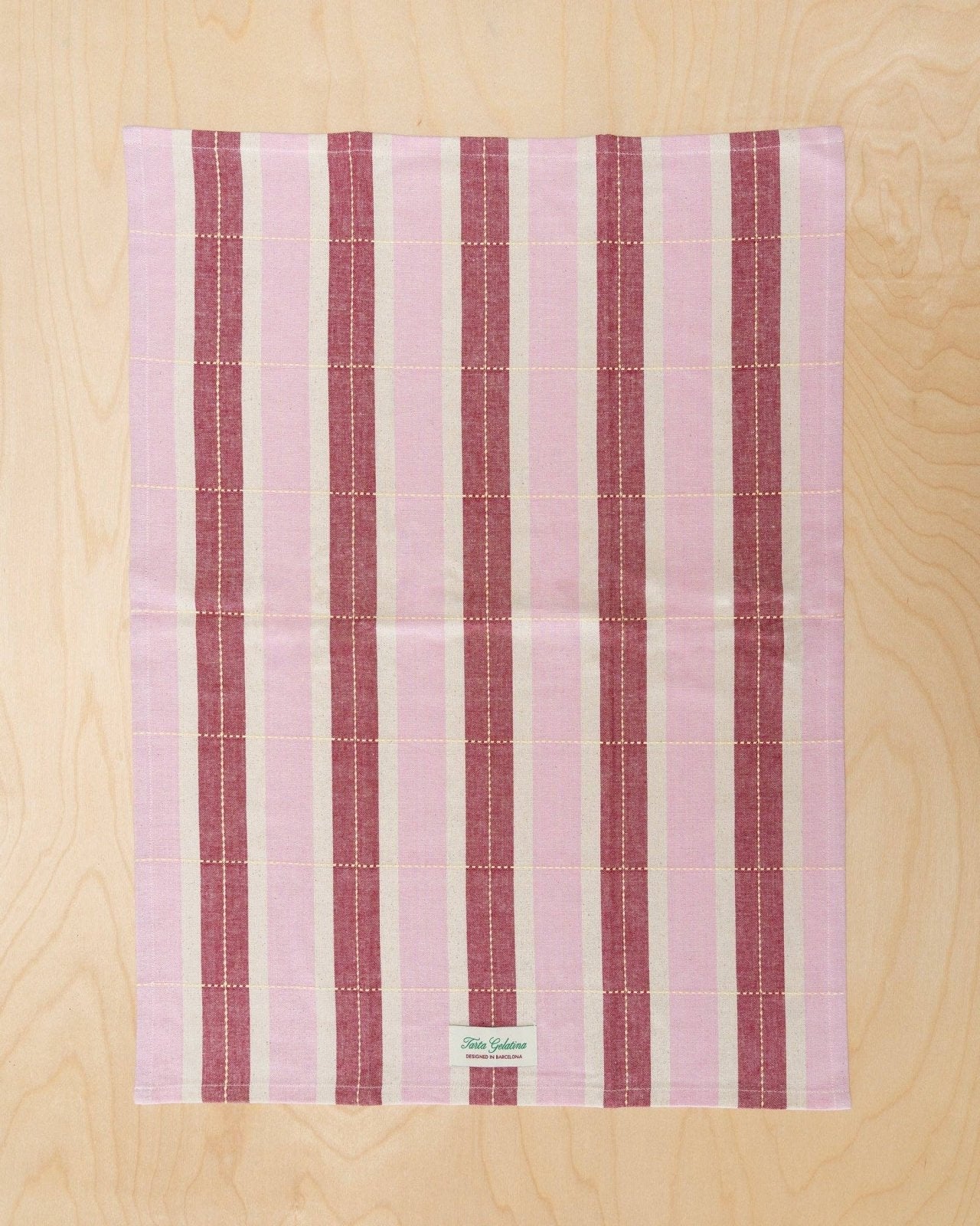 Tarta Gelatina - Gestreiftes Geschirrtuch • Rot/Rosa - Sofadecke - ROSA ECK