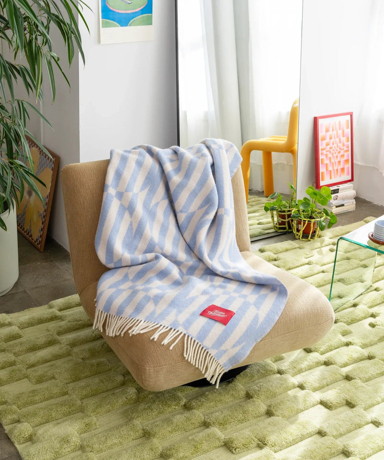 Tarta Gelatina - NOLITA Sofadecke aus Wolle • Light Blue - Sofadecke - ROSA ECK