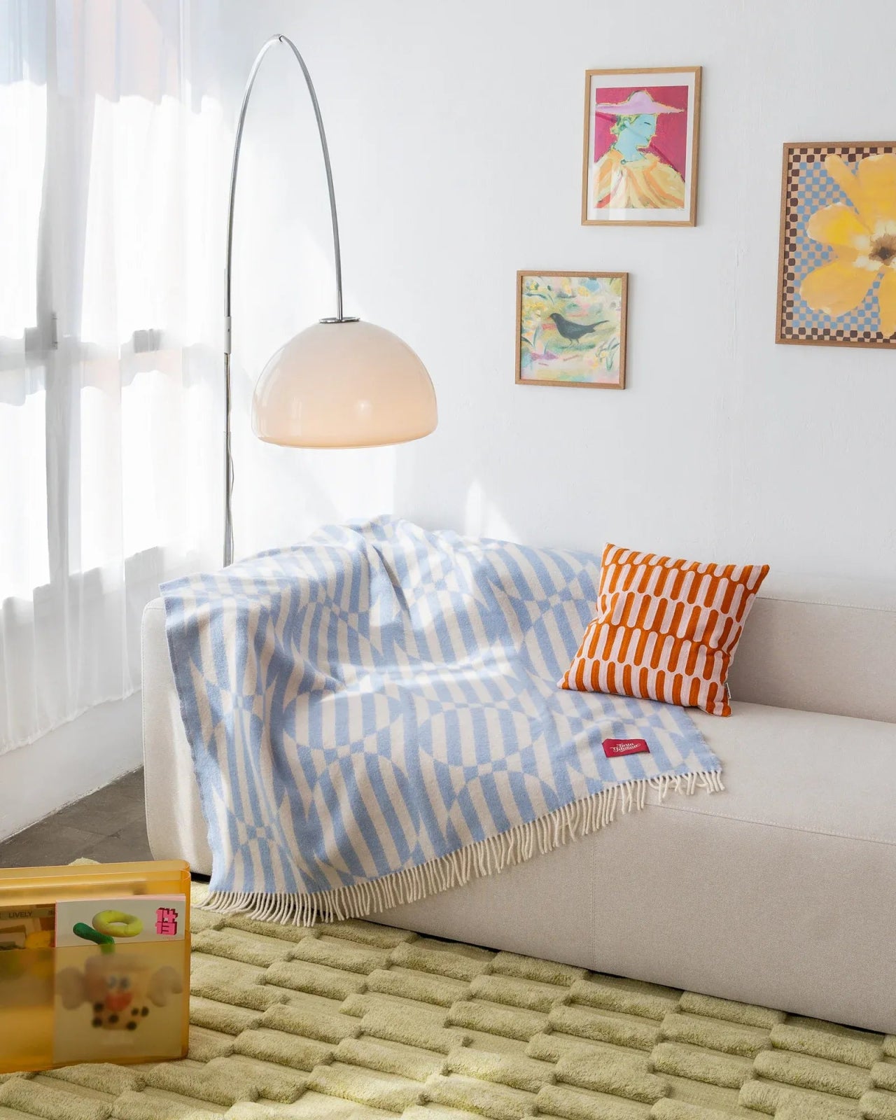 Tarta Gelatina - NOLITA Sofadecke aus Wolle • Light Blue - Sofadecke - ROSA ECK