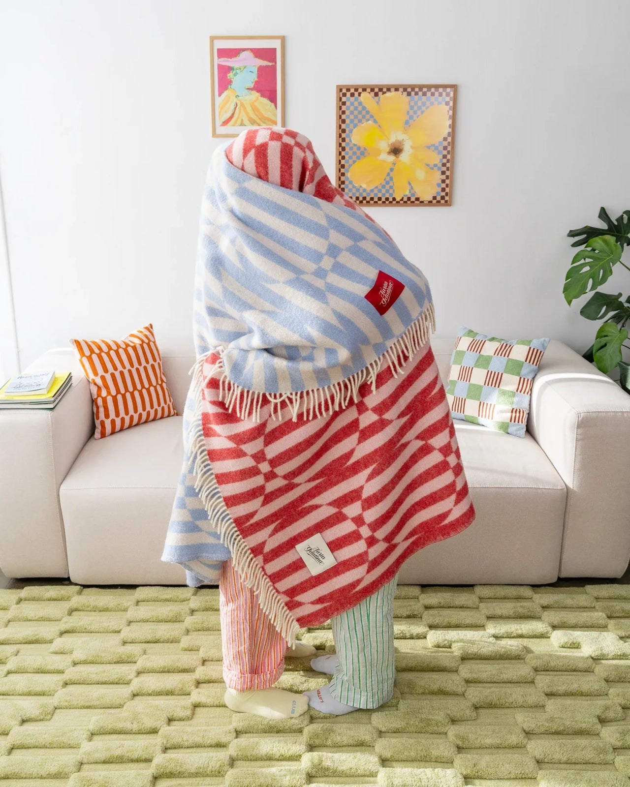 Tarta Gelatina - NOLITA Sofadecke aus Wolle • Light Blue - Sofadecke - ROSA ECK