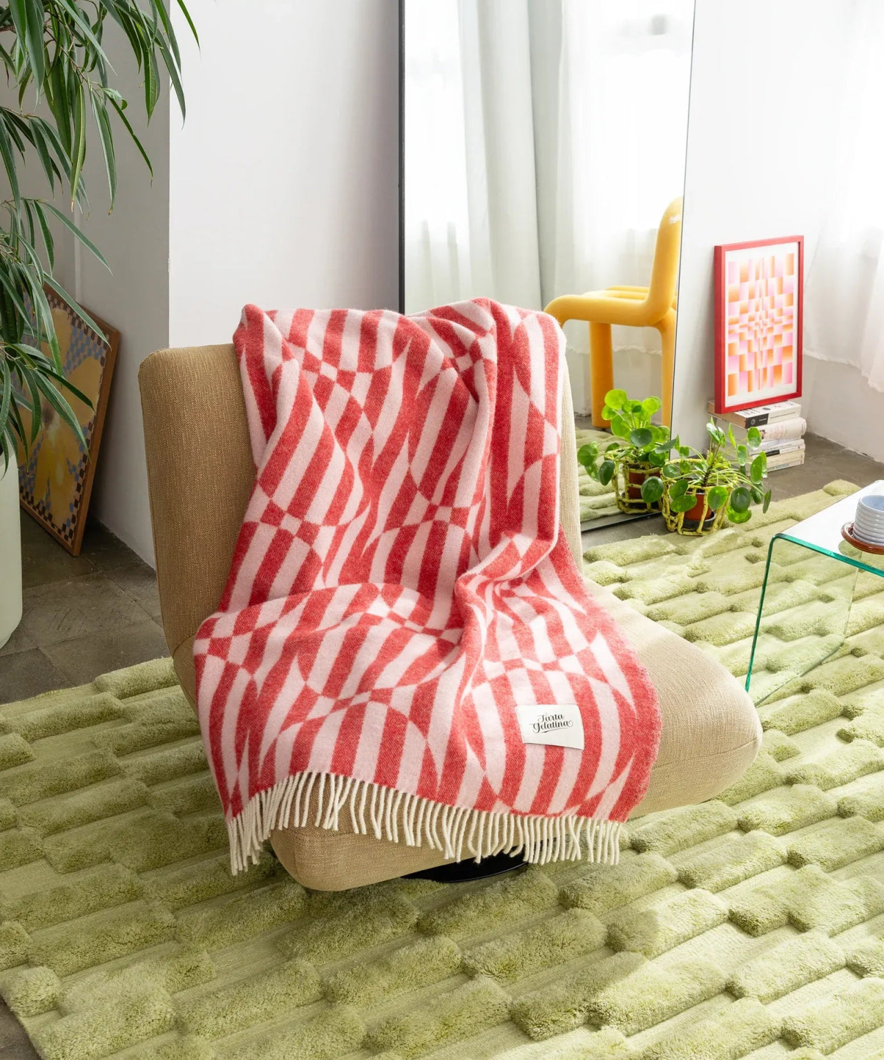 Tarta Gelatina - NOLITA Sofadecke aus Wolle • Red - Sofadecke - ROSA ECK