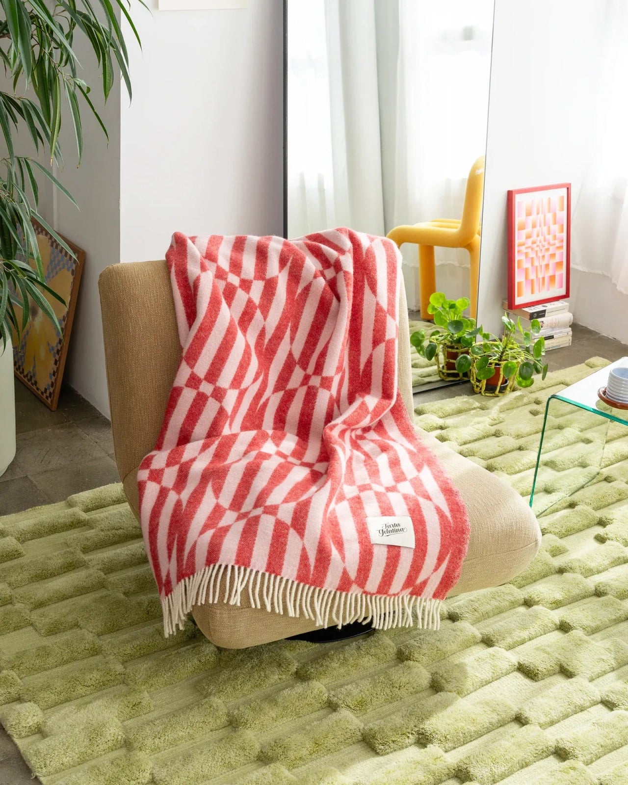 Tarta Gelatina - NOLITA Sofadecke aus Wolle • Red - Sofadecke - ROSA ECK