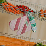 Tarta Gelatina - Ofenhandschuh mit Rüschen • Rot/Blau - Ofenhandschuhe - ROSA ECK