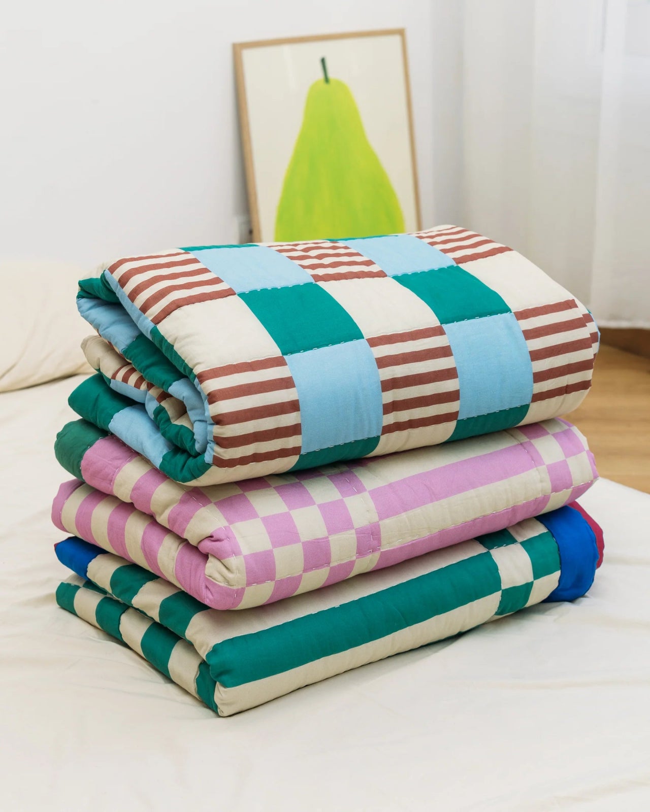 SIESTA Steppdecke zum Wenden mit Streifen