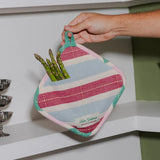 Tarta Gelatina - Topflappen mit Streifen • Rot/Blau - Topflappen - ROSA ECK