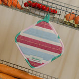 Tarta Gelatina - Topflappen mit Streifen • Rot/Blau - Topflappen - ROSA ECK