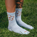 Tarta Gelatina - TRY LATER Socken – Hellblau mit Blumen - Motiv - Socken - ROSA ECK Concept Store