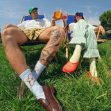 Tarta Gelatina - TRY LATER Socken – Hellblau mit Blumen - Motiv - Socken - ROSA ECK Concept Store