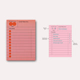 The Completist - HINOKI Habit Checkliste Haftnotizen - ROSA ECK - Block, Notizblock,