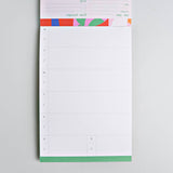 The Completist - PALM SPRINGS Tagesplanerblock - ROSA ECK - Block, Notizblock,