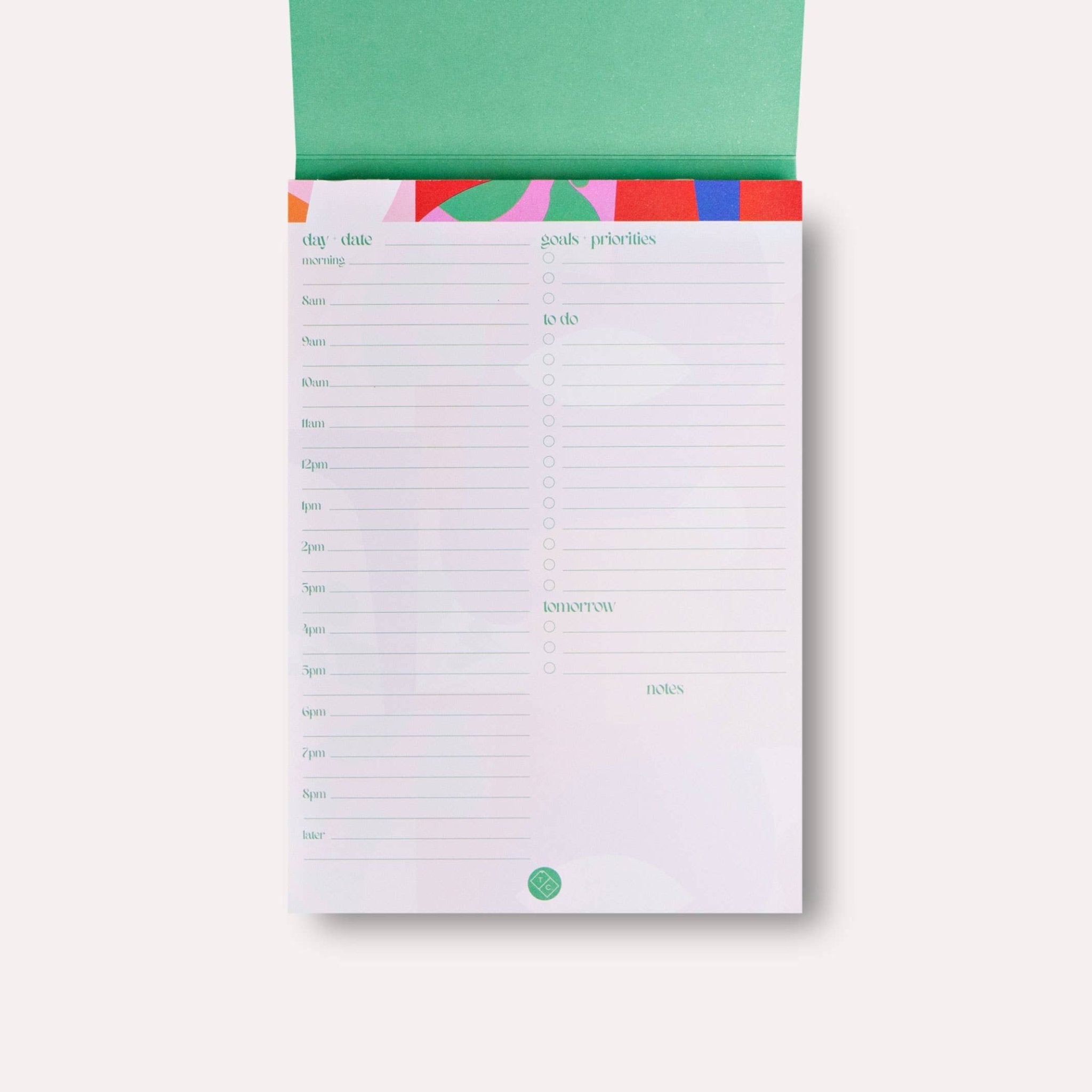 The Completist - PALM SPRINGS Tagesplanerblock - ROSA ECK - Block, Notizblock,