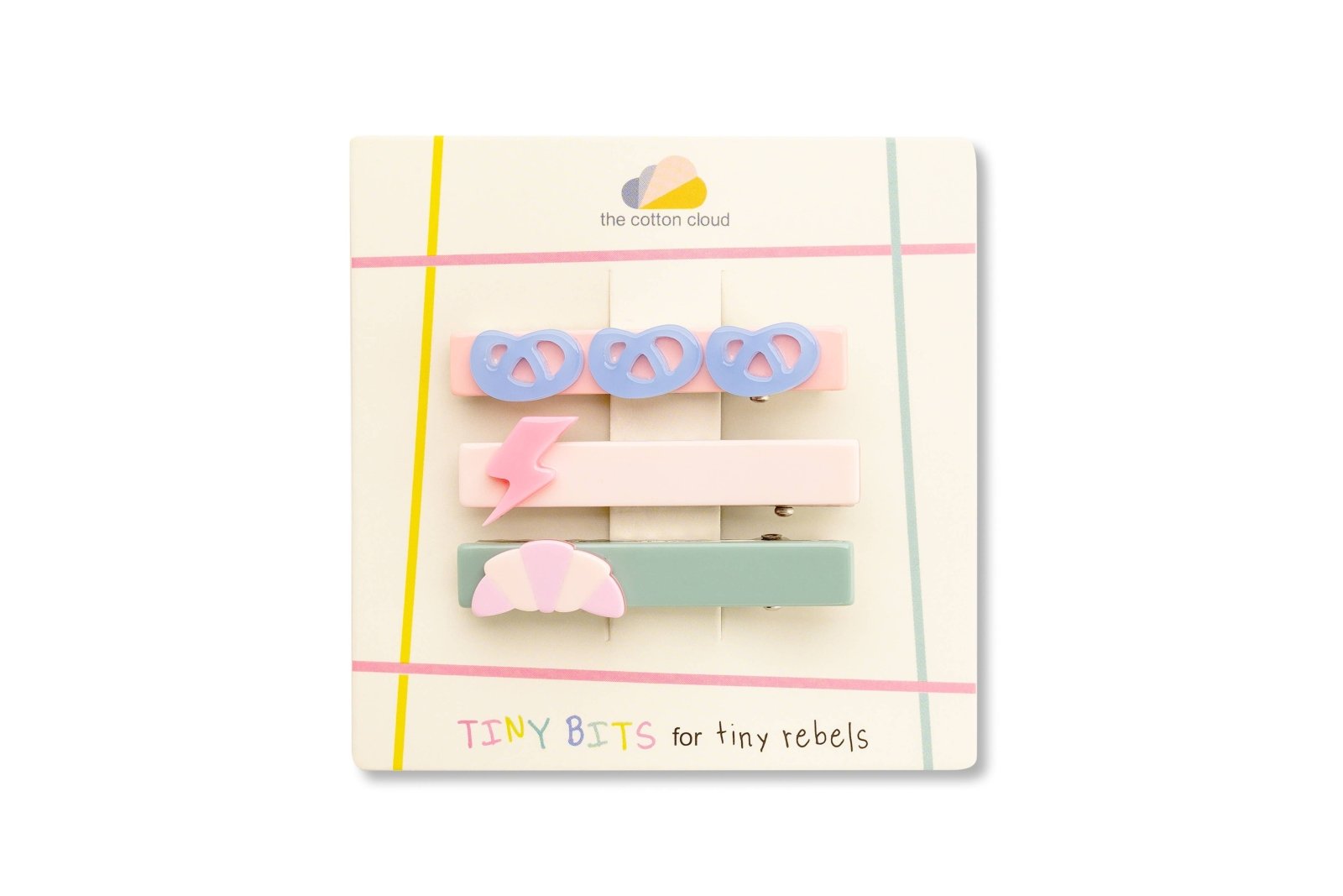 the cotton cloud - Kinder - Haarspangen 3er - Set • Croissant - Kinder - Haarspange - ROSA ECK