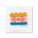 the cotton cloud - Kinder - Haarspangen 3er - Set • Heart - Kinder - Haarspange - ROSA ECK