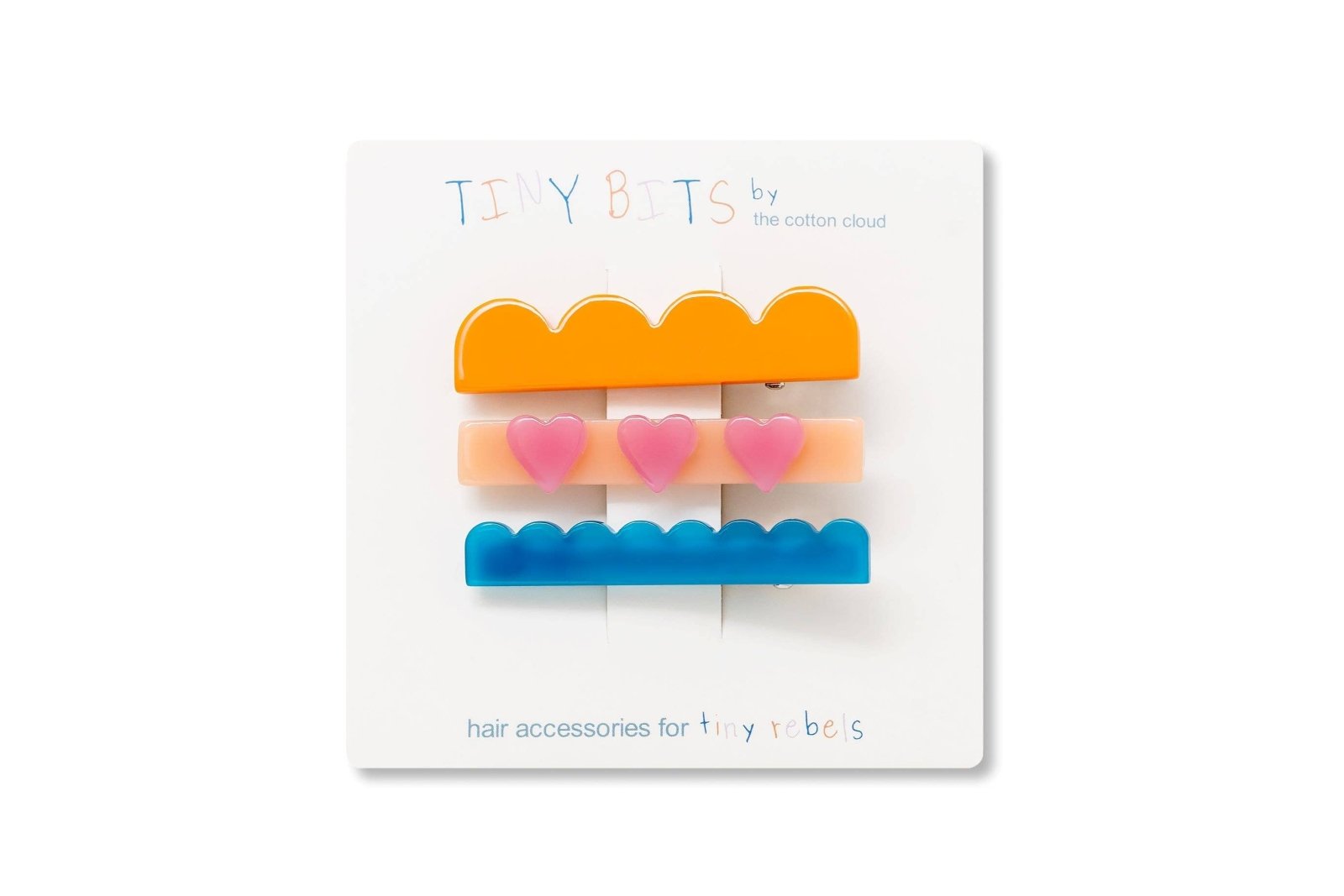 the cotton cloud - Kinder - Haarspangen 3er - Set • Heart - Kinder - Haarspange - ROSA ECK